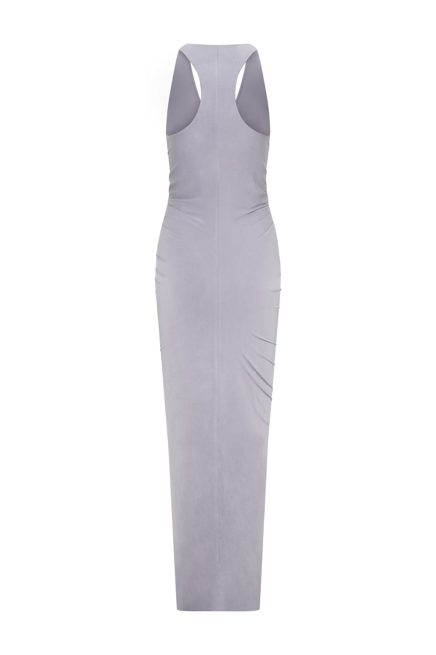 Alessandra Slinky Ruffle Maxi Dress - Grey