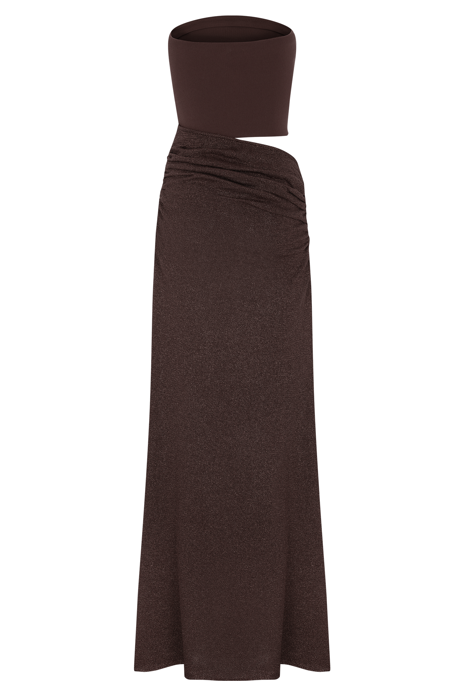 Jasiel Strapless Knit Maxi Dress - Chocolate