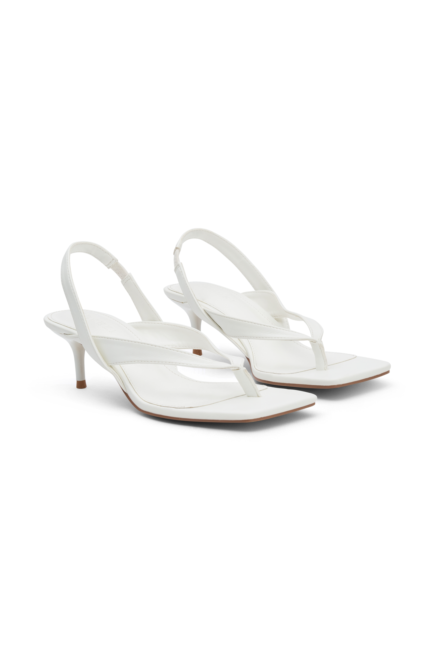 Mai Sling Back Thong Heel - White