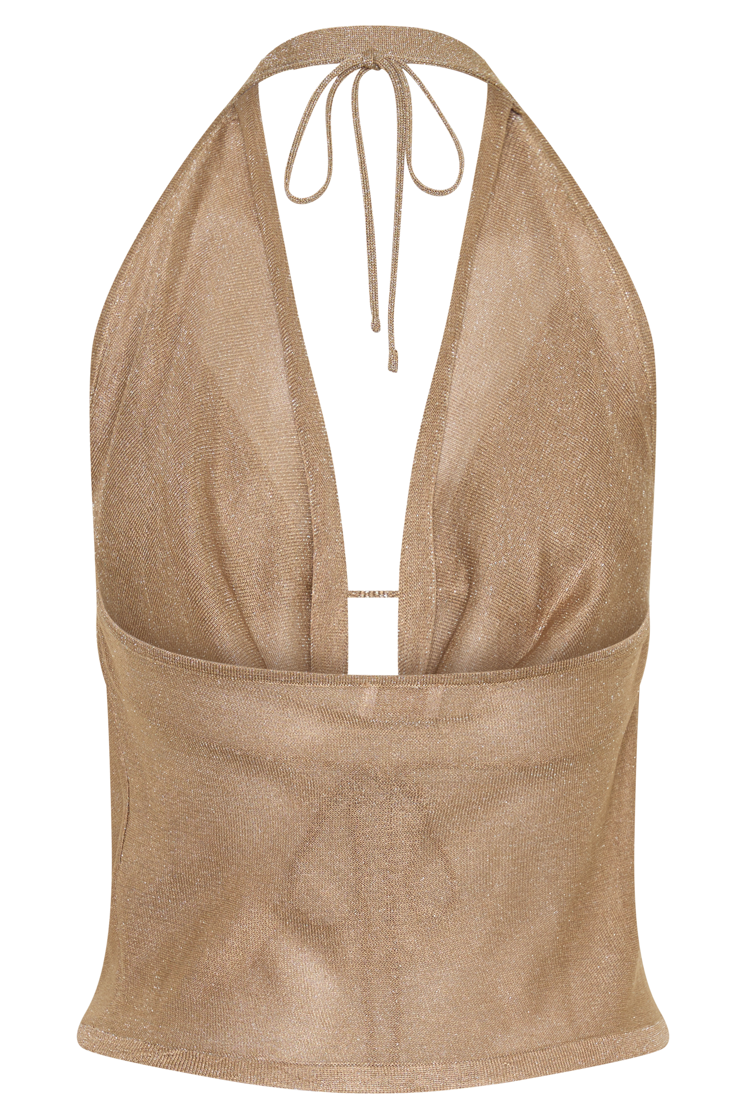 Stan Lurex Cowl Neck Top - Gold