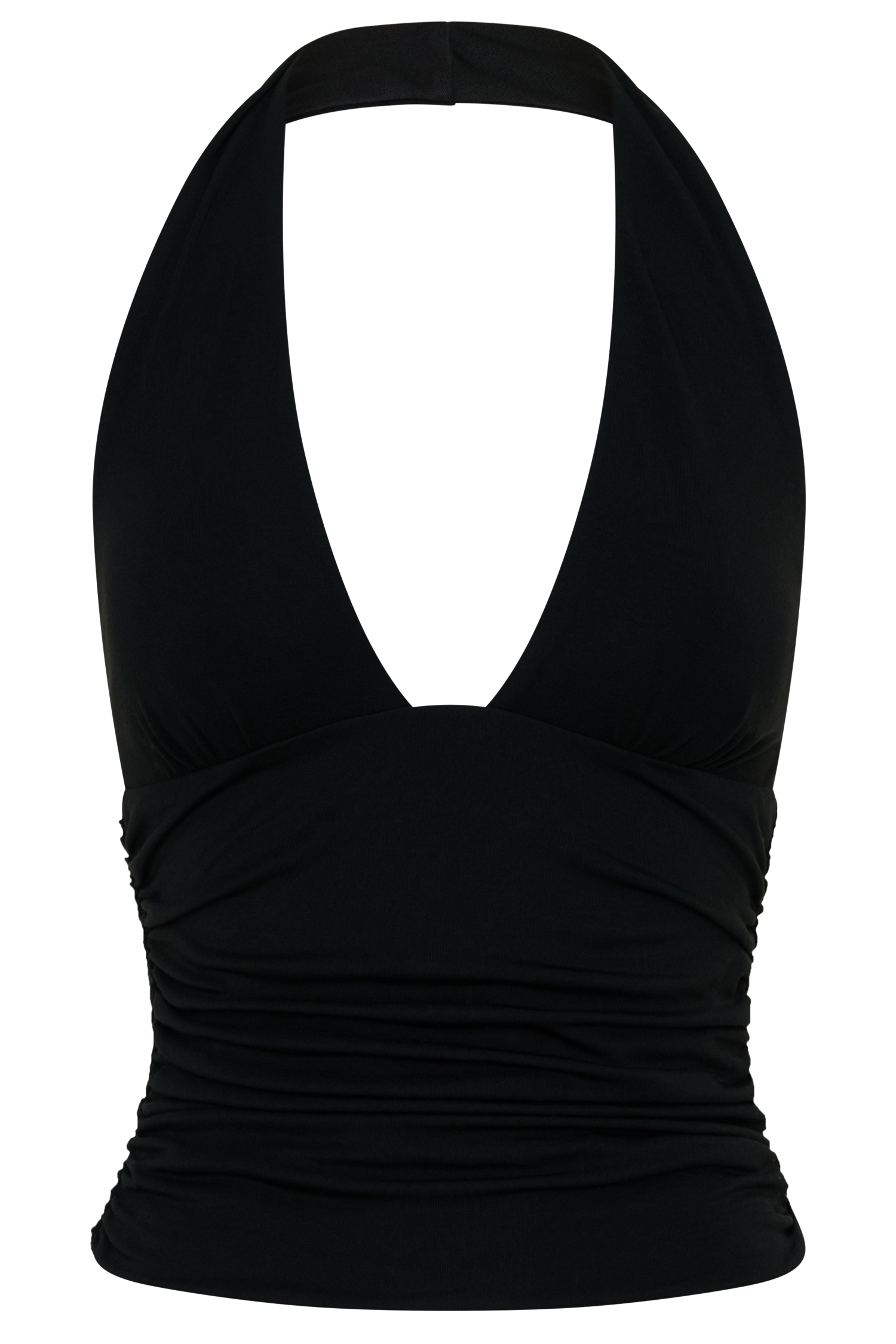 Peregrine Modal Gathered Halter Top - Black