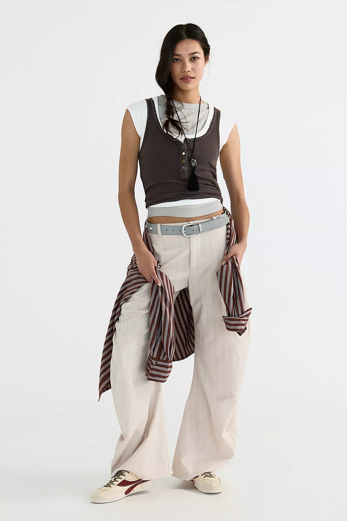 Spotlight Menswear Striped Barrel Trousers