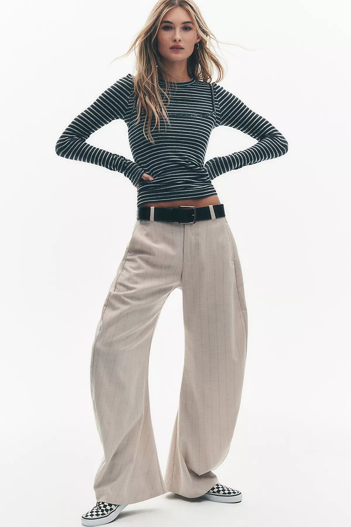 Spotlight Menswear Striped Barrel Trousers