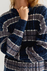 Sheer Luck Striped Pullover