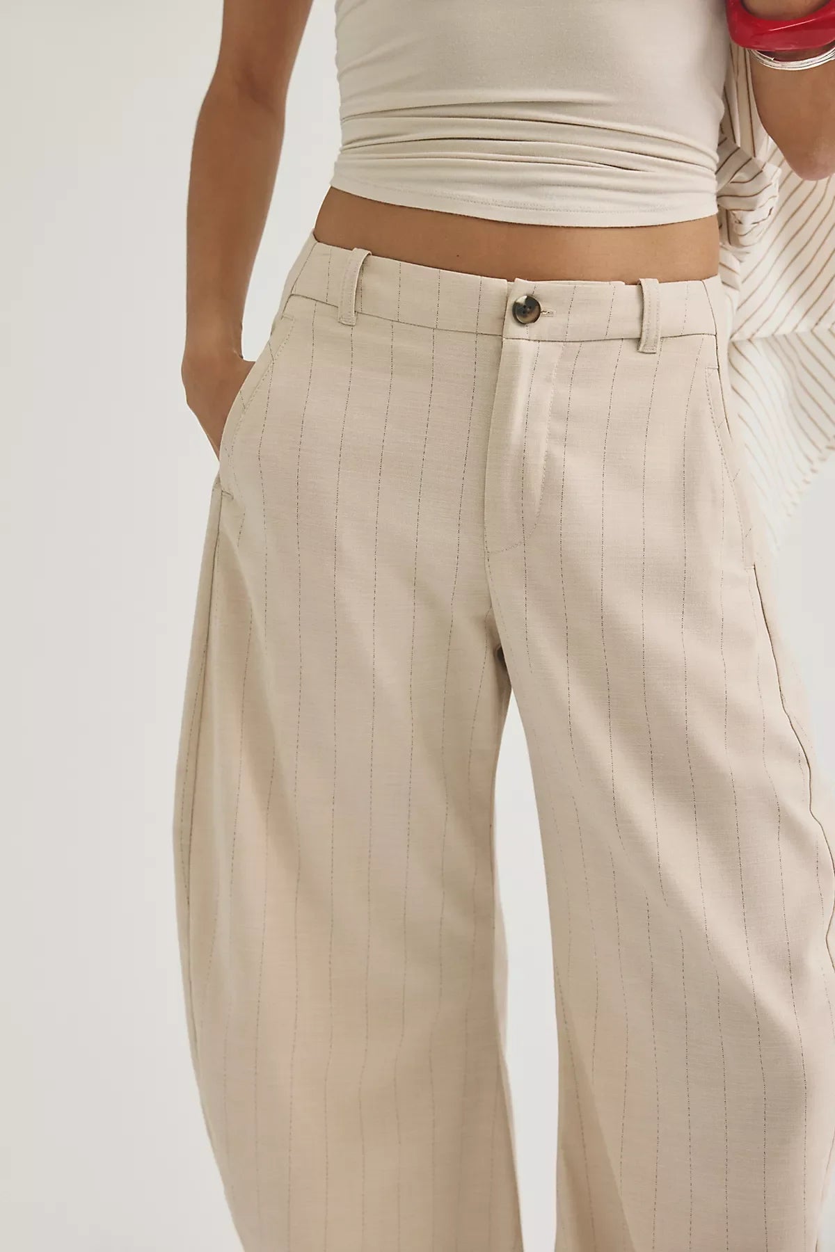 Spotlight Menswear Striped Barrel Trousers