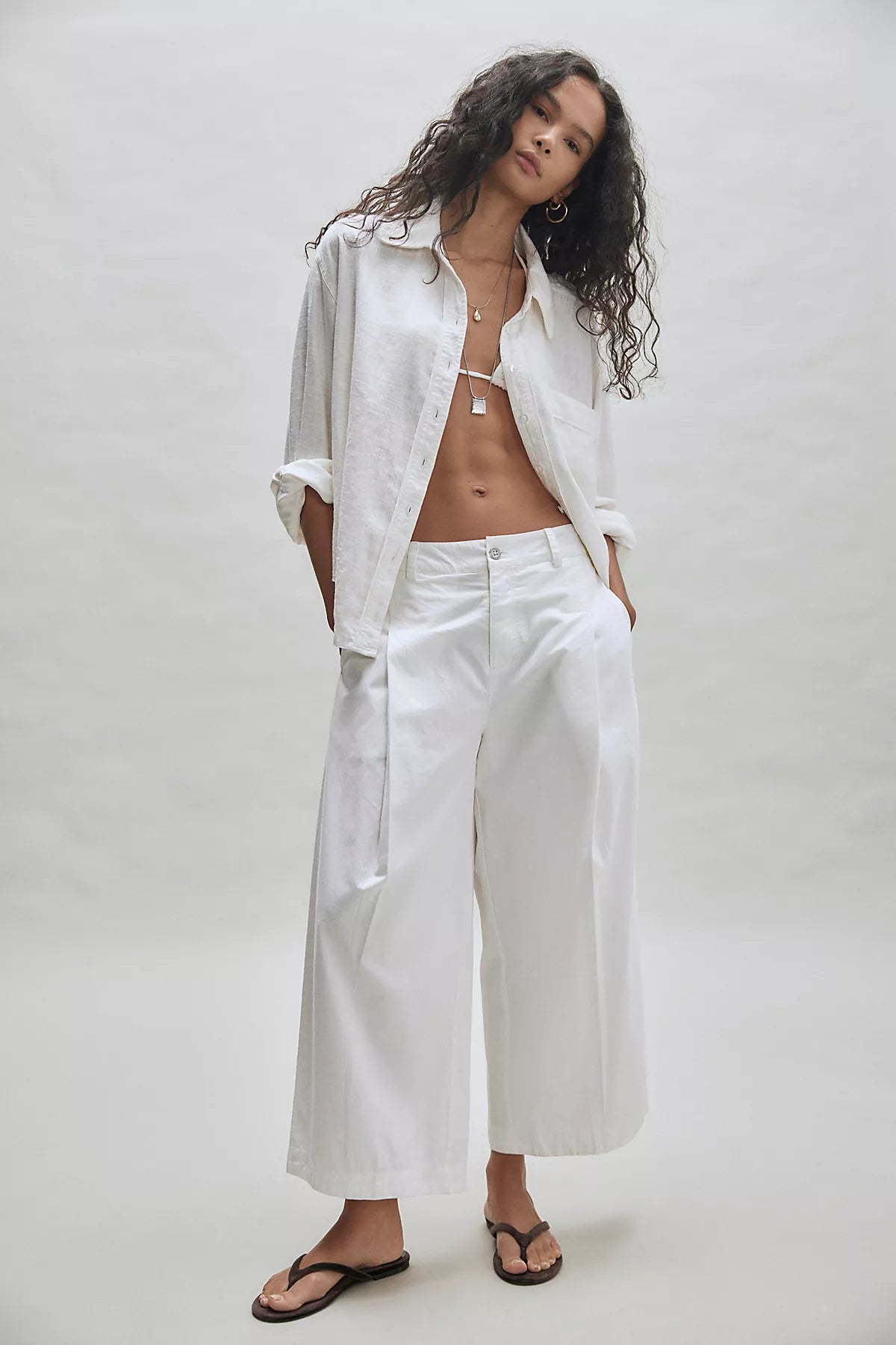 Silverlake Wide-Leg Chino Trousers