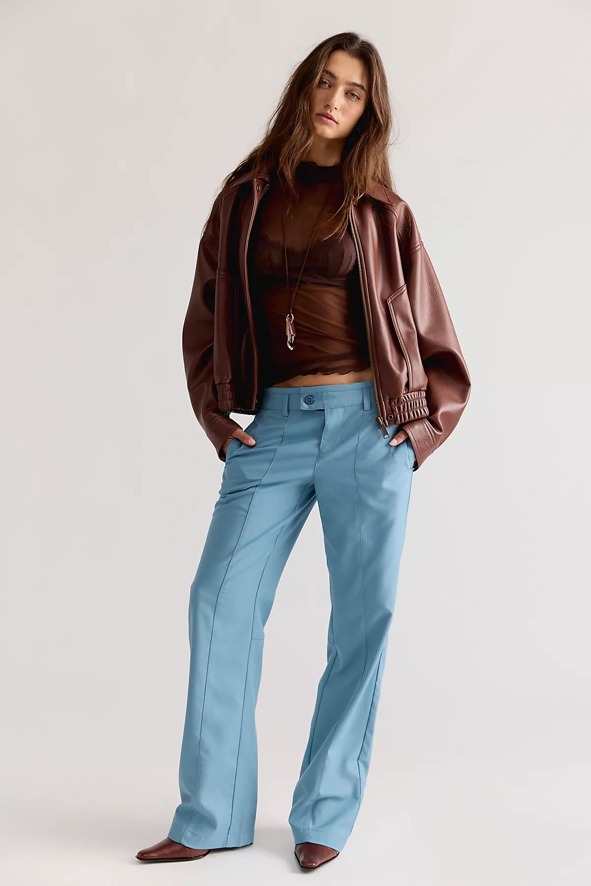 Set On You Slim Solid Trousers