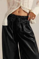 Julien Wide Leg Vegan Leather Pants