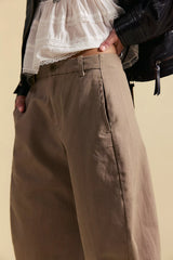 Spotlight Structured Twill Barrel Trousers