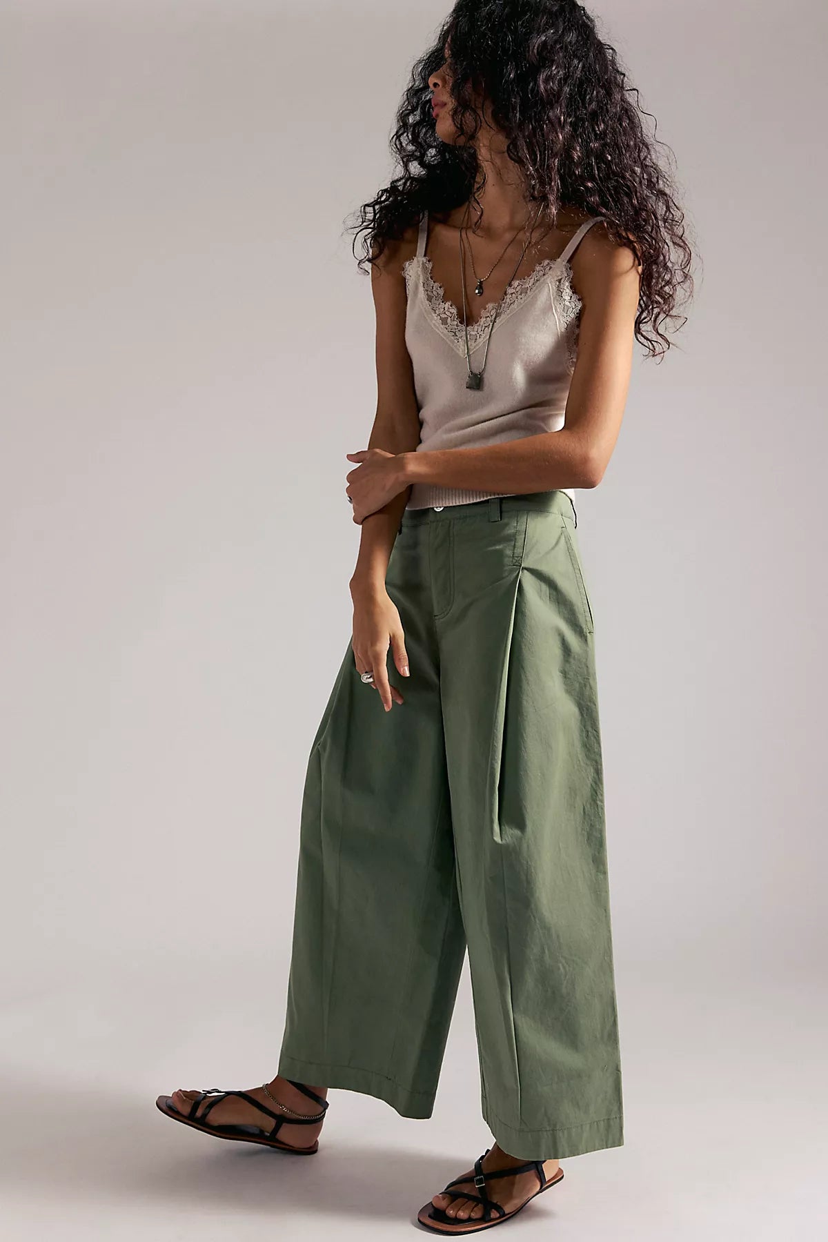 Silverlake Wide-Leg Chino Trousers