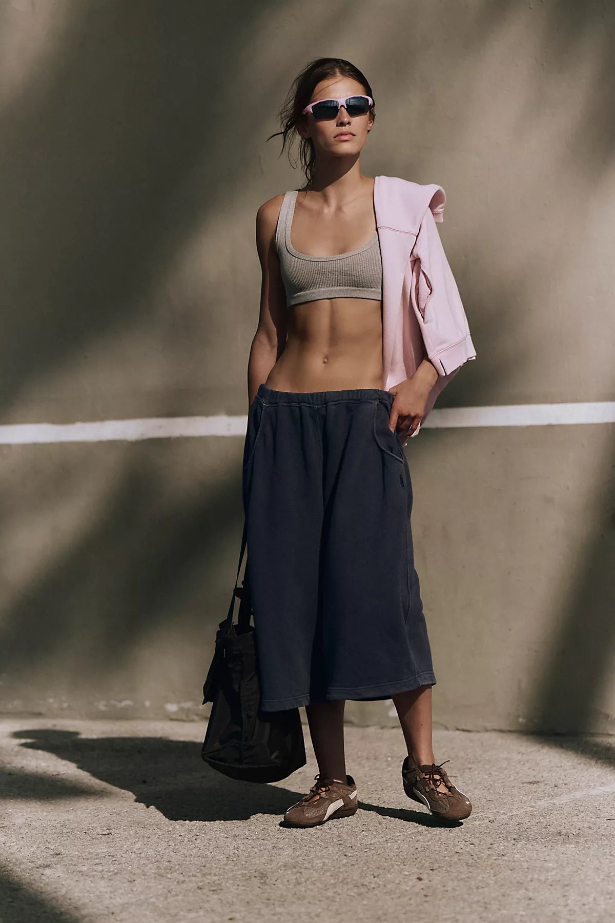 Trackline Cropped Easy Pants