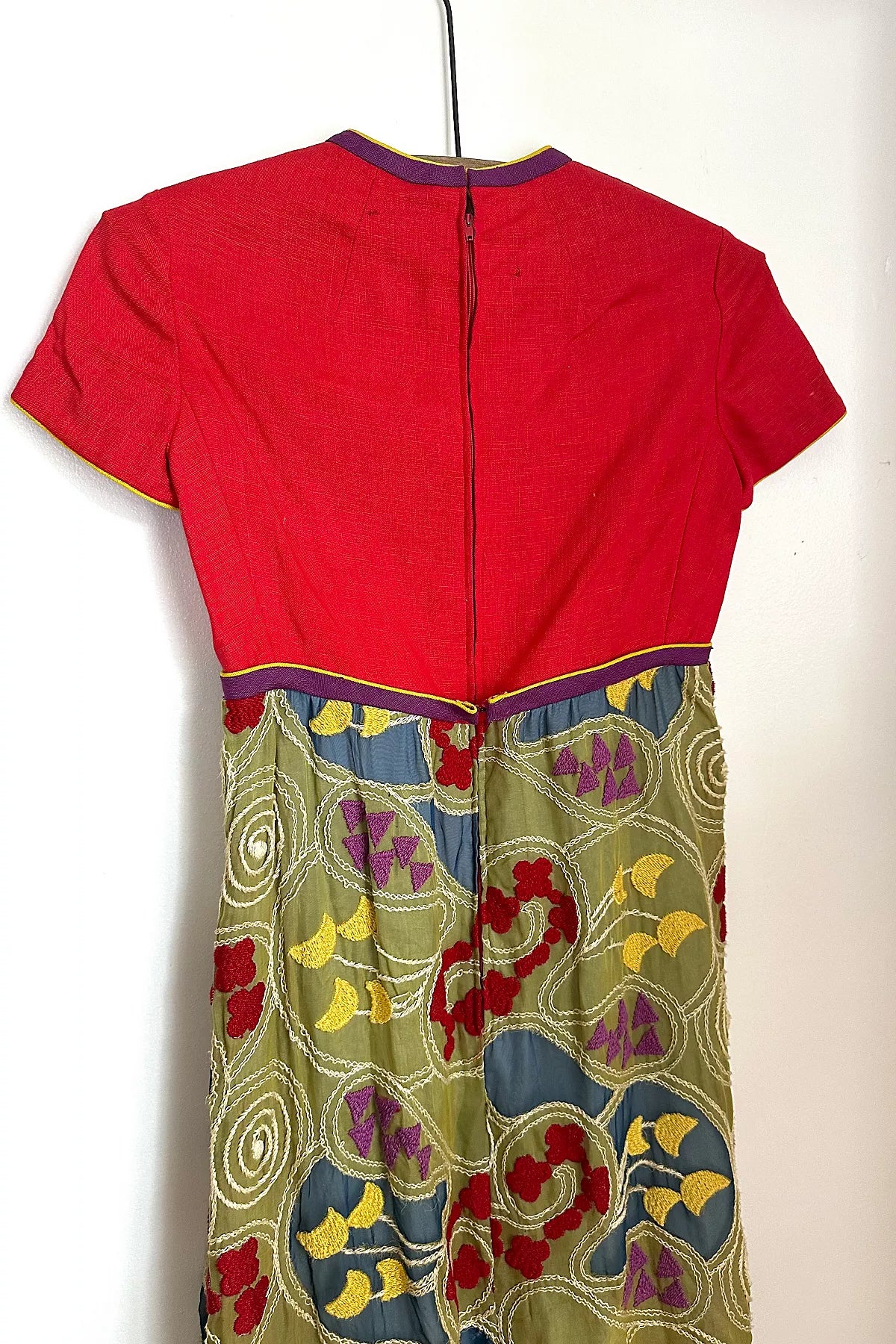 1960s Malcom Starr Embroidered Maxi Dress Selected by Grievous Angel Vintage