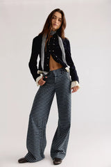 Time Flies Low-Rise Clean Trousers