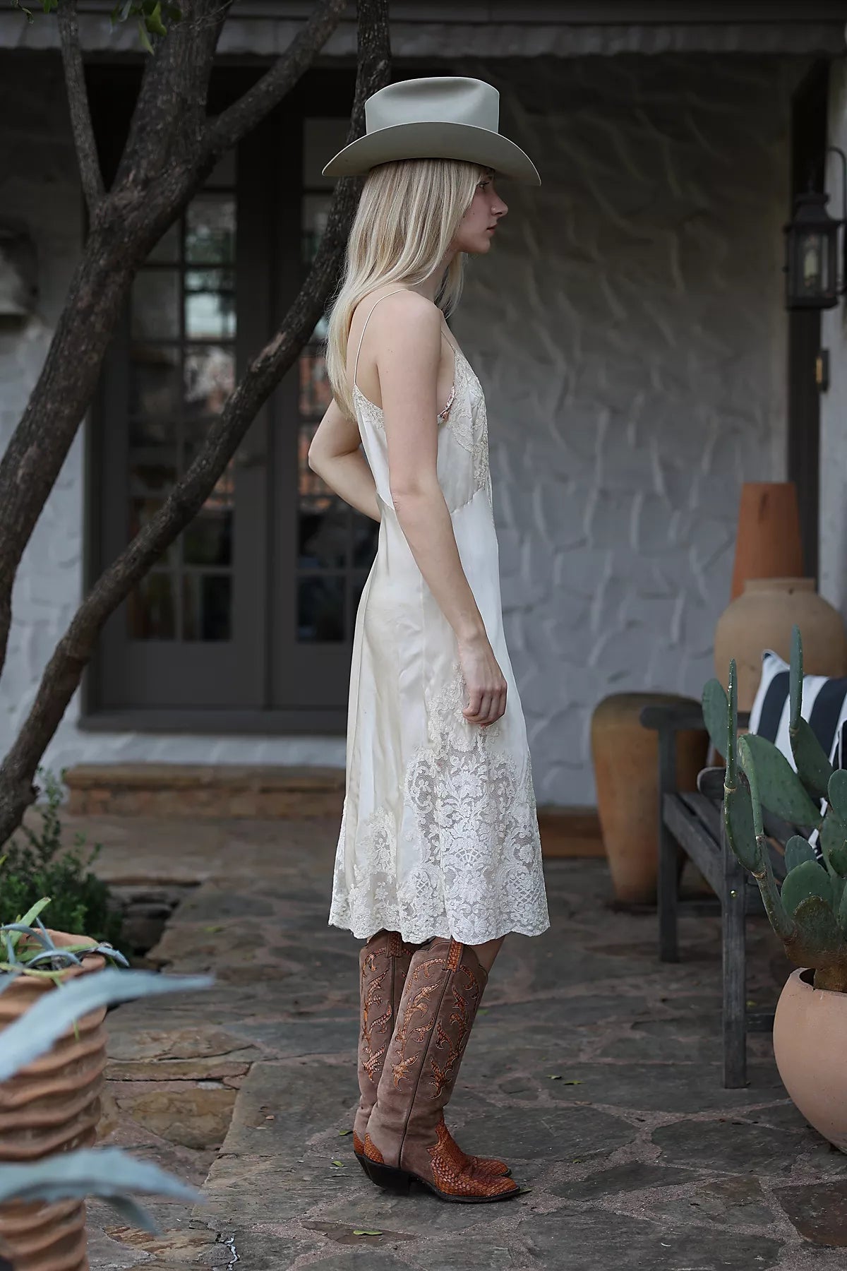 Vintage 1930s Ivory Silk Slip Dress by Lauren Owen of Texas