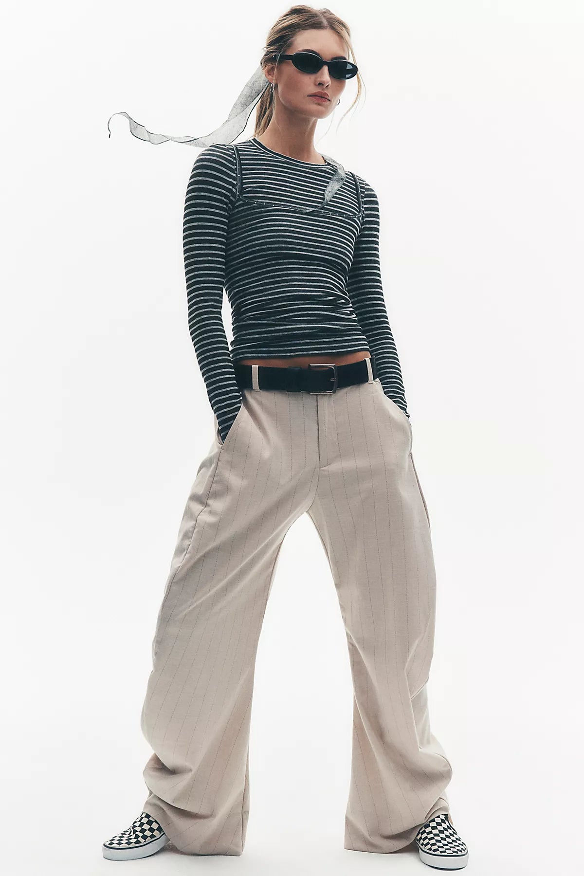 Spotlight Menswear Striped Barrel Trousers