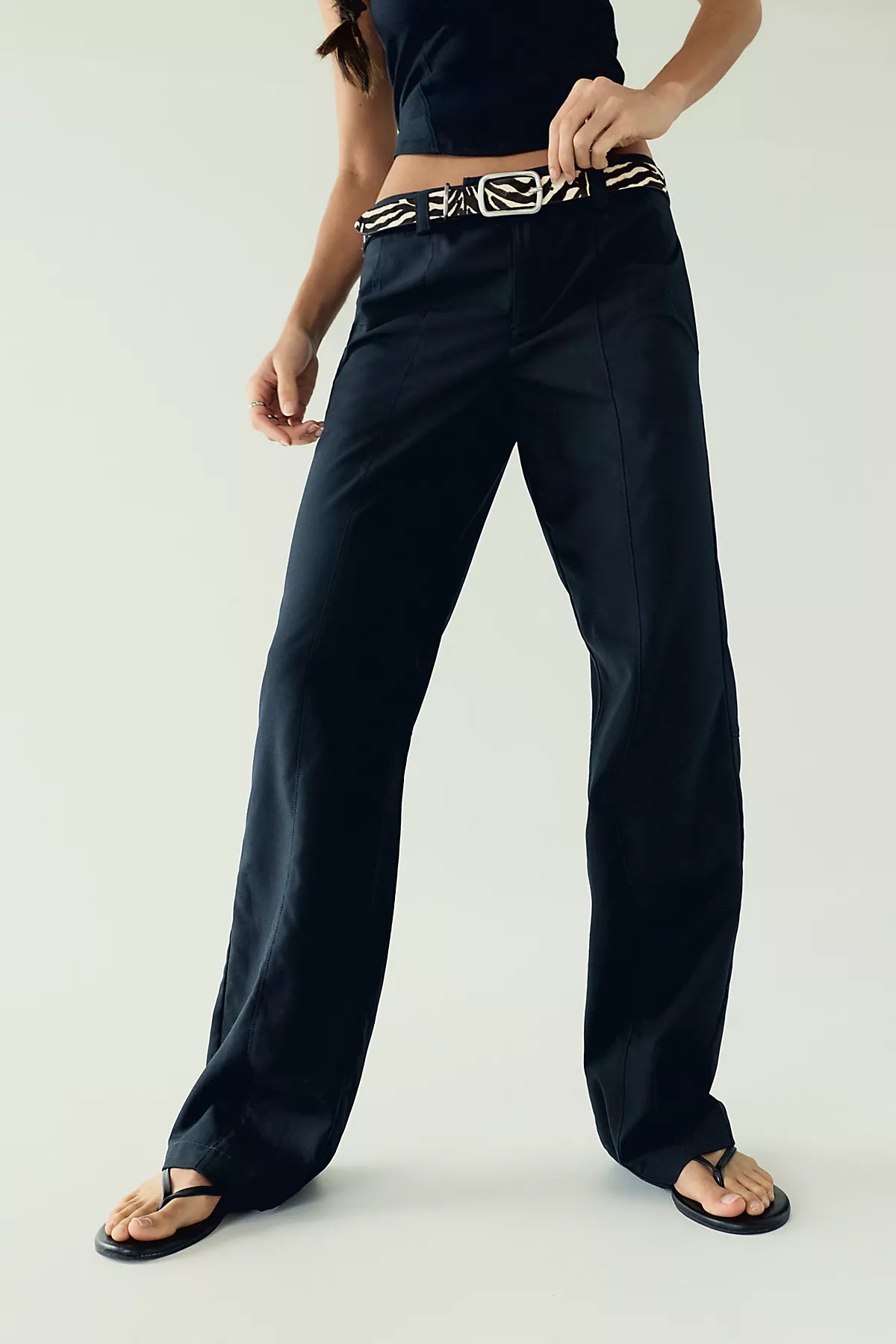 Set On You Slim Solid Trousers